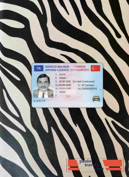 Turkey driving license photolook FRONT PSD template